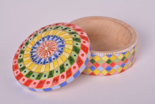 Portagioielli di legno fatto a mano cofanetto originale scrigno per gioielli - MADEheart.com