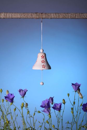 Campanilla de arcilla blanca  - MADEheart.com