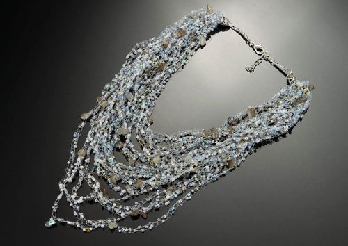 Necklace made of labradorite fragments - MADEheart.com