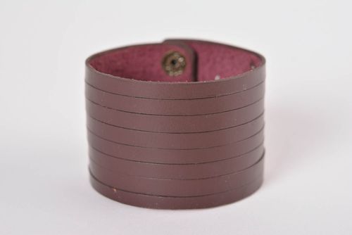 Handmade designer leather bracelet unusual interesting jewelry cute bracelet - MADEheart.com
