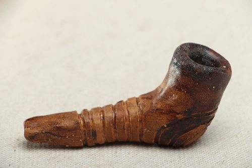 Курительная трубка коричневая  - MADEheart.com