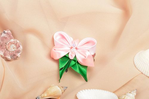 Handmade flower hair clip designer unusual hair clip elegant accessory - MADEheart.com