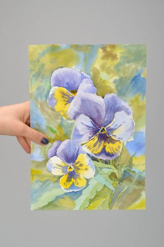 Peinture moderne faite main à laquarelle - MADEheart.com