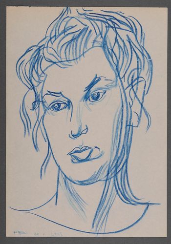 Autoportrait graphique au graphite fait main - MADEheart.com