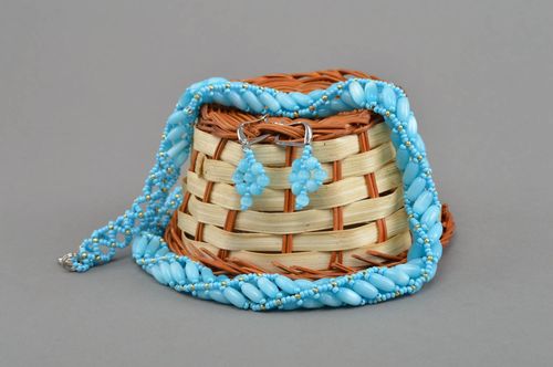 Conjunto de bisutería hecha a mano  collar y pendientes accesorios para mujer - MADEheart.com