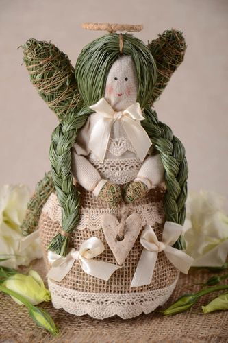 Handmade interior stylish angel pendant for home made of natural materials  - MADEheart.com