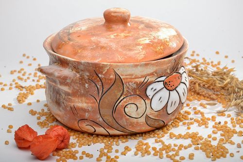 Ceramic pot with painting - MADEheart.com