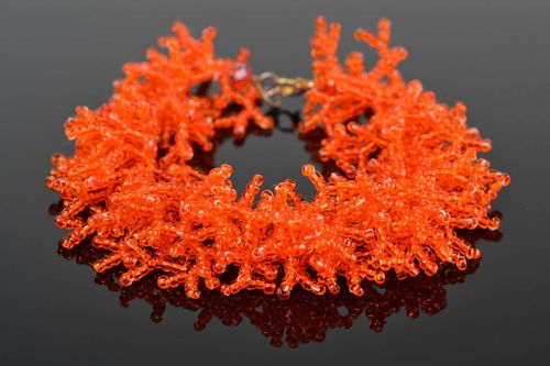 Handmade seed beaded unique bracelet stylish designer jewelry present for woman - MADEheart.com