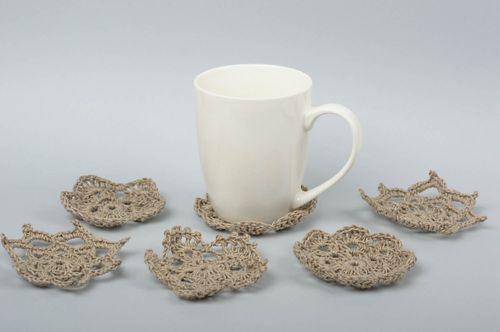 Handmade stands for hot crochet stand for cups kitchen textiles home decor - MADEheart.com
