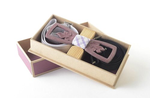 Braune Fliege aus Holz Blätter handmade Accessoire für Männer Krawatte Fliege - MADEheart.com