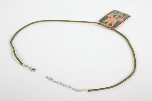 Pendentif céramique rectangulaire fait main  - MADEheart.com