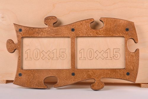 Handmade wooden photo frame unusual designer table cute decor photo frame - MADEheart.com