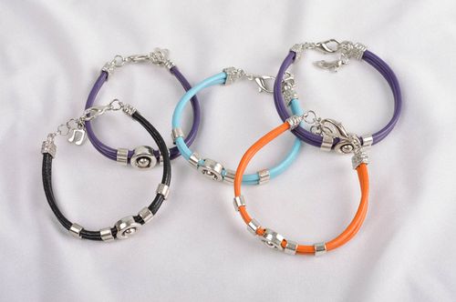 Unusual handmade leather bracelet cord bracelet designs artisan jewelry - MADEheart.com