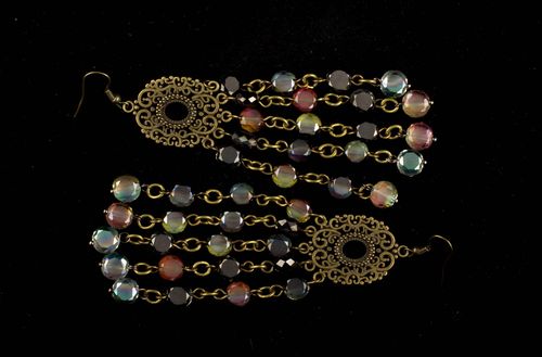 Accessoire für Frauen handmade Metall Ohrringe Damen Ohrringe Designer Schmuck  - MADEheart.com