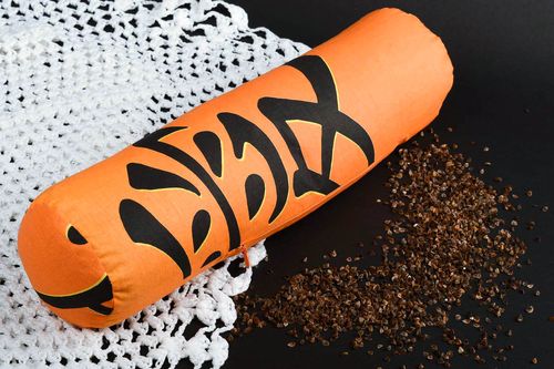 Handmade massage pillow long pillow for meditation unusual pillow for yoga - MADEheart.com