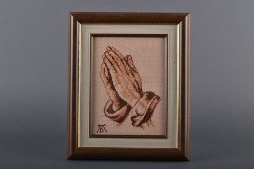 Картина вышитая Молитва - MADEheart.com