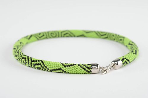 Collier en perles de rocaille Grèce de menthe - MADEheart.com