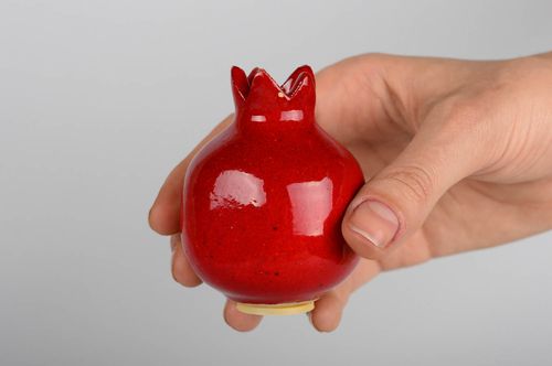 Pot à sel fait main Pot à épices Vaisselle cuisine rouge grenat céramique - MADEheart.com