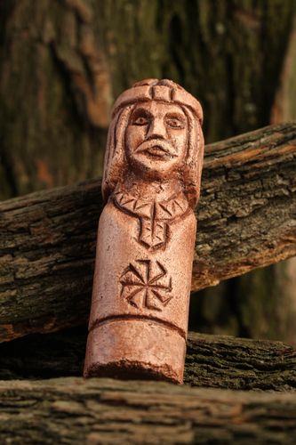 Figura de arcilla artesanal decoración de interior amuleto de casa eslavo - MADEheart.com