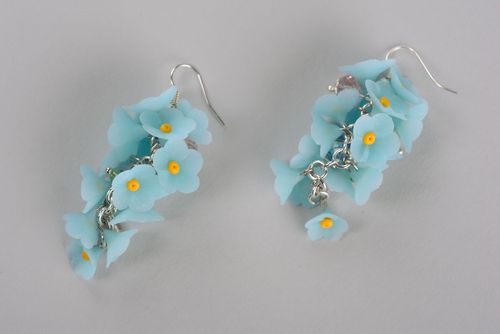 Pendientes de arcilla polimérica Nomeolvides - MADEheart.com