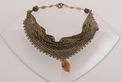 Ajour Collier aus Glasperlen  - MADEheart.com