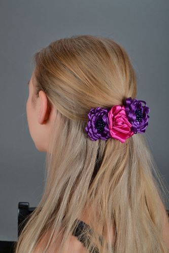 Bright flower hair clip Fuchsia - MADEheart.com