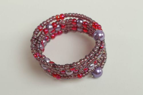 Bracelet perles fantaisie spirale Bijou fait main design Accessoire femme - MADEheart.com