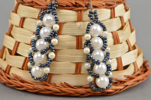Beautiful homemade beaded earrings cute earrings designs handcrafted jewelry  - MADEheart.com