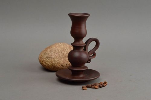 Handmade candle stand ceramic candle holder housewarming gift idea home decor - MADEheart.com