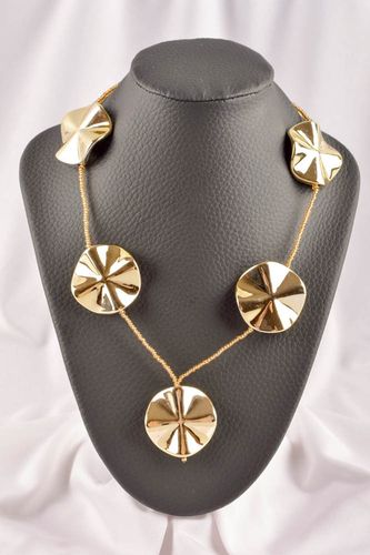 Collar de abalorios hecho a mano bisutería de moda accesorio para mujer - MADEheart.com