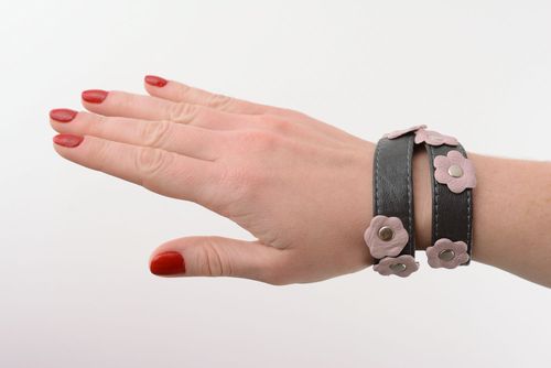 Leather bracelet double wrap - MADEheart.com