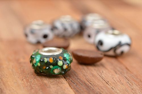 Beautiful handmade glass bead unusual glass beads jewelry making supplies - MADEheart.com