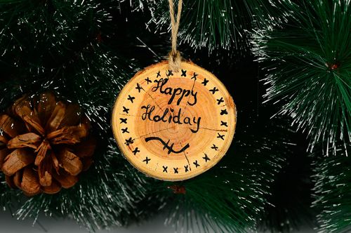 Interior decor Christmas toys handmade wooden Christmas ideas decor use only - MADEheart.com