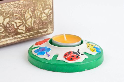 Handmade decorations plaster candle holder candle accessories nursery decor - MADEheart.com