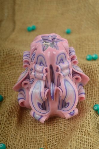 Vela de parafina artesanal tallada elemento decorativo regalo original - MADEheart.com