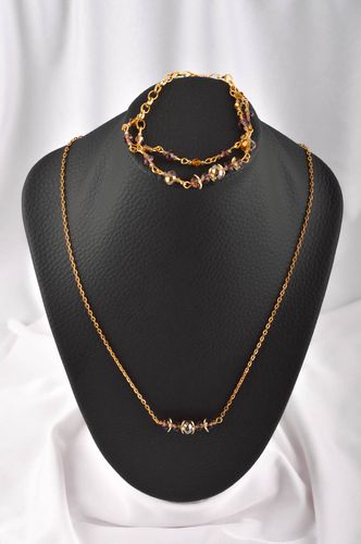 Set fatto a mano di collana e bracciale kit di accessori di cristalli - MADEheart.com