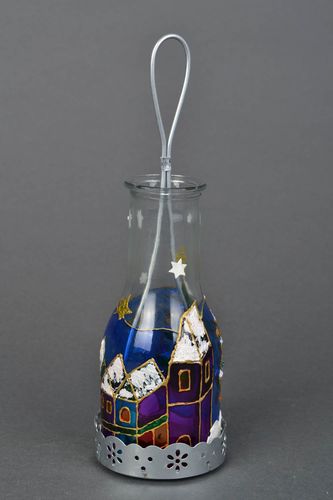 Porte-bougie en verre original fait main - MADEheart.com