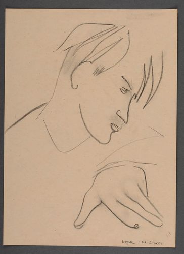 Retrato a carboncillo Pensamiento - MADEheart.com