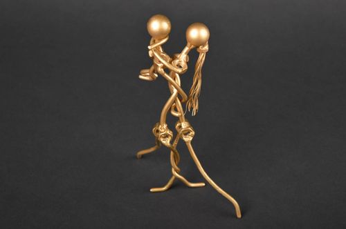 Handmade metal figurines of people for decorative use only housewarming gifts - MADEheart.com