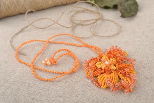 Macrame necklace homemade jewelry designer necklace best gifts for women - MADEheart.com