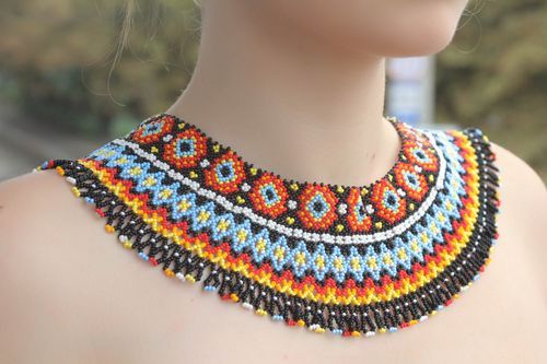 Large collier en perles de rocaille tchèques - MADEheart.com
