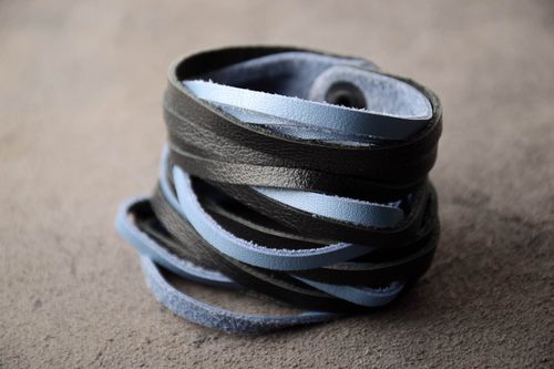 Designer bracelet leather wrist bracelet handmade stylish accessory cool gift - MADEheart.com