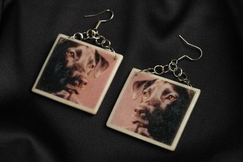 Boucles doreilles en argile faites main - MADEheart.com