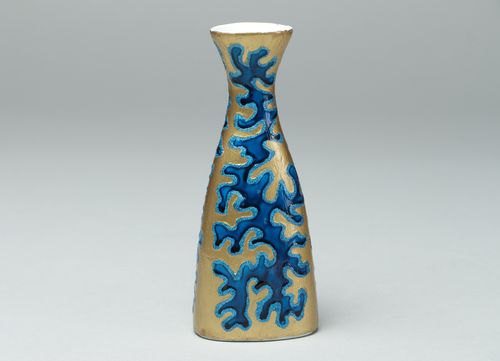 Vaso in vetro decorato a mano vaso originale dipinto con colori per vetro - MADEheart.com