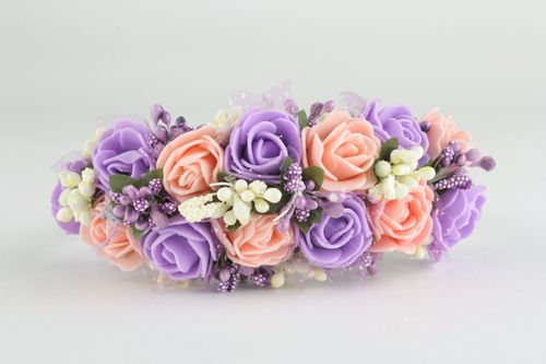 Aro de cabelo com flores assimétrico - MADEheart.com