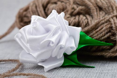 Modeschmuck Brosche handmade Blumen Haarschmuck Haarspange Blume Mode Schmuck - MADEheart.com