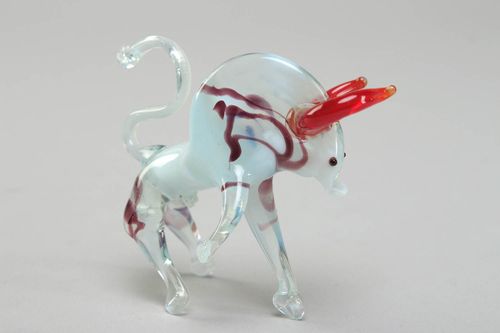 Lampwork glass figurine of ox - MADEheart.com
