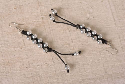 Boucles doreilles originales Bijou fait main pendantes Cadeau femme en nylon - MADEheart.com