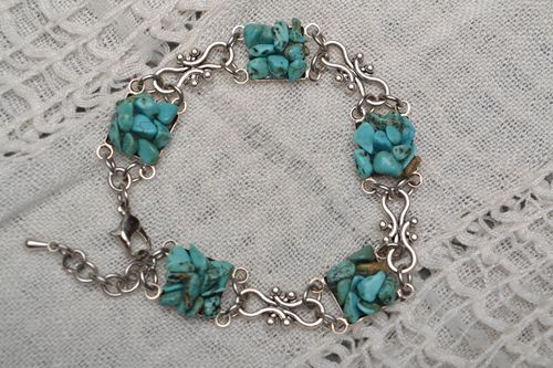 Pulsera artesanal de turquesa - MADEheart.com
