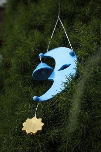 Pendente darredo fatto a mano campanello decorativo Luna elemento decorativo - MADEheart.com